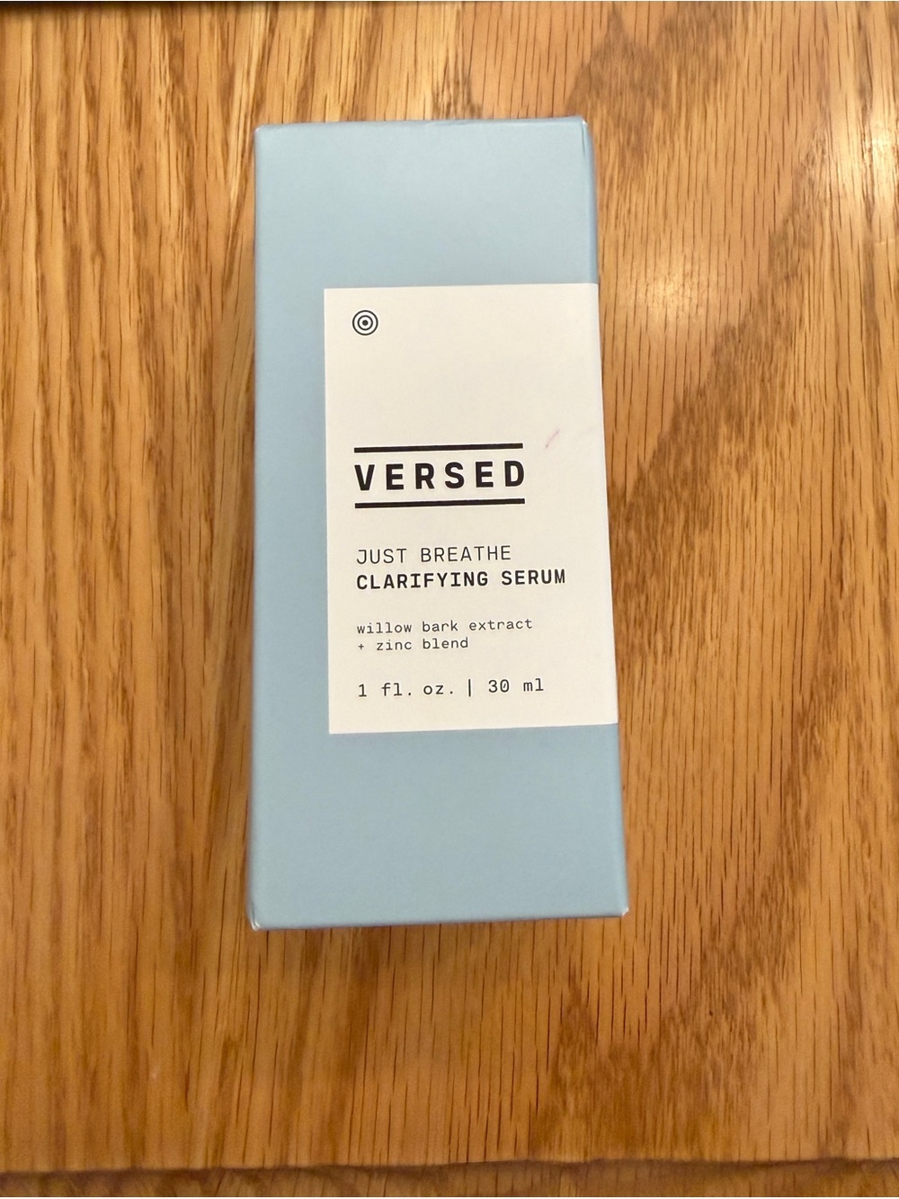 NWT Versed Just Breathe Clarifying Serum 1oz Willow Bark Zinc Niacinamide